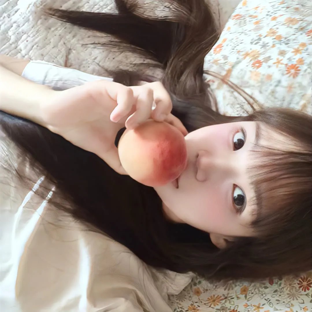 照片的她
